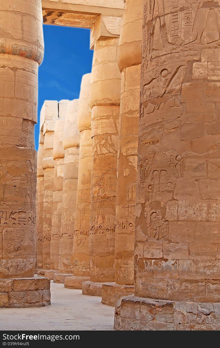 Ruins of the Karnak temple in Luxor, Egypt