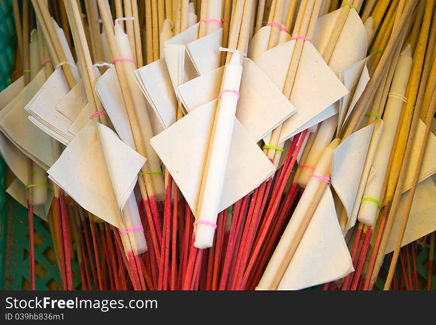 Incense, Candles.