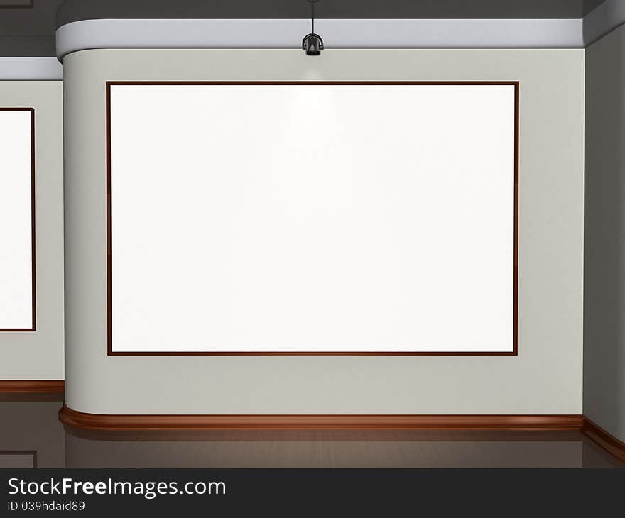 Gallery with a blank picture