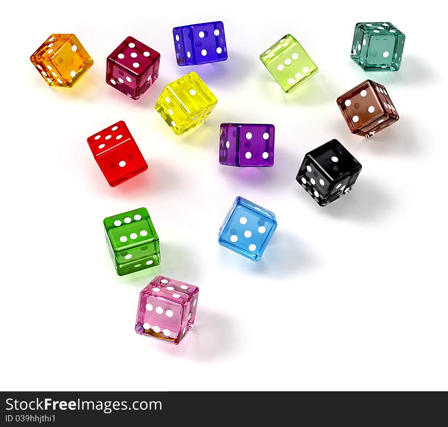 Colored dices