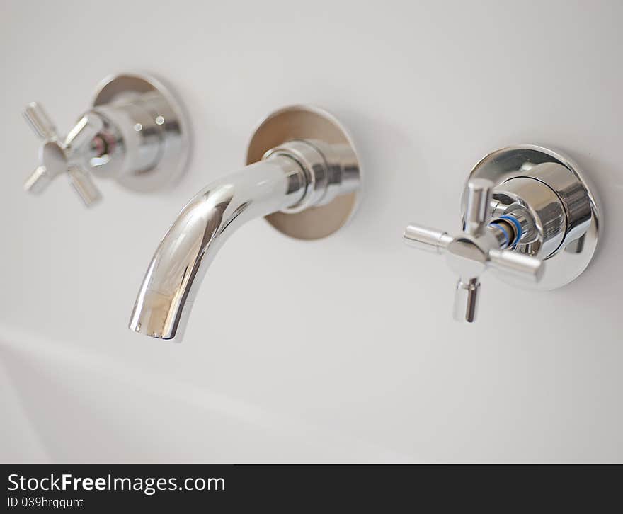 Bathroom tap on a washbasin