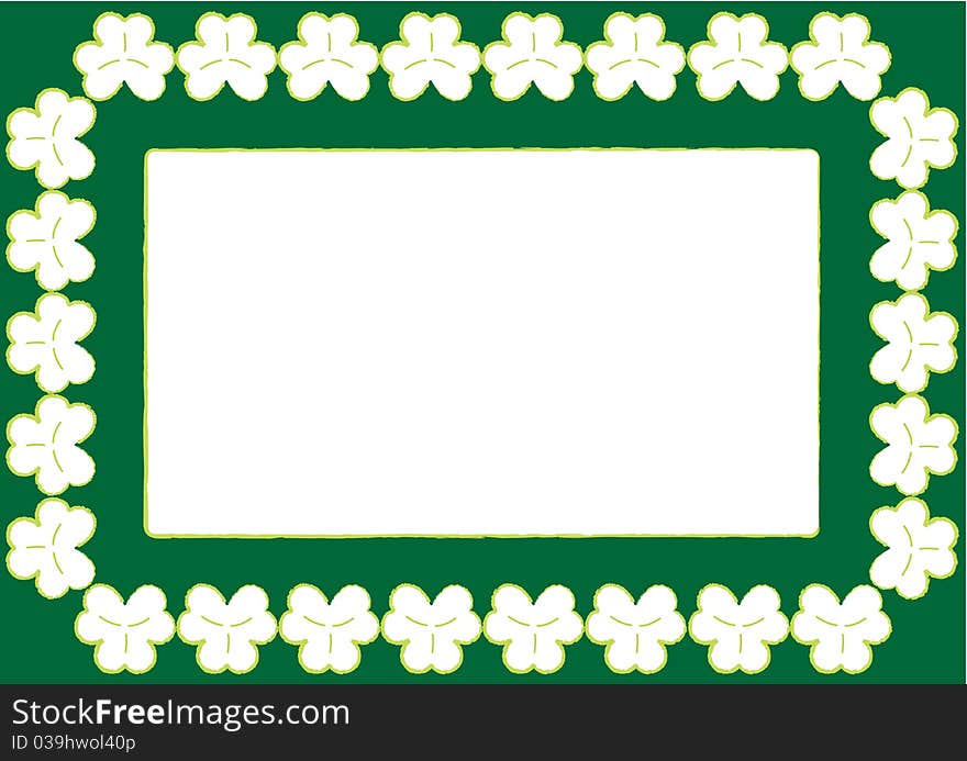 St. Patrick s wallpaper with frame and shamrocks