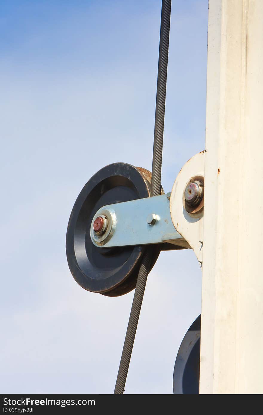 Block Wheel Of Auger Over Sky