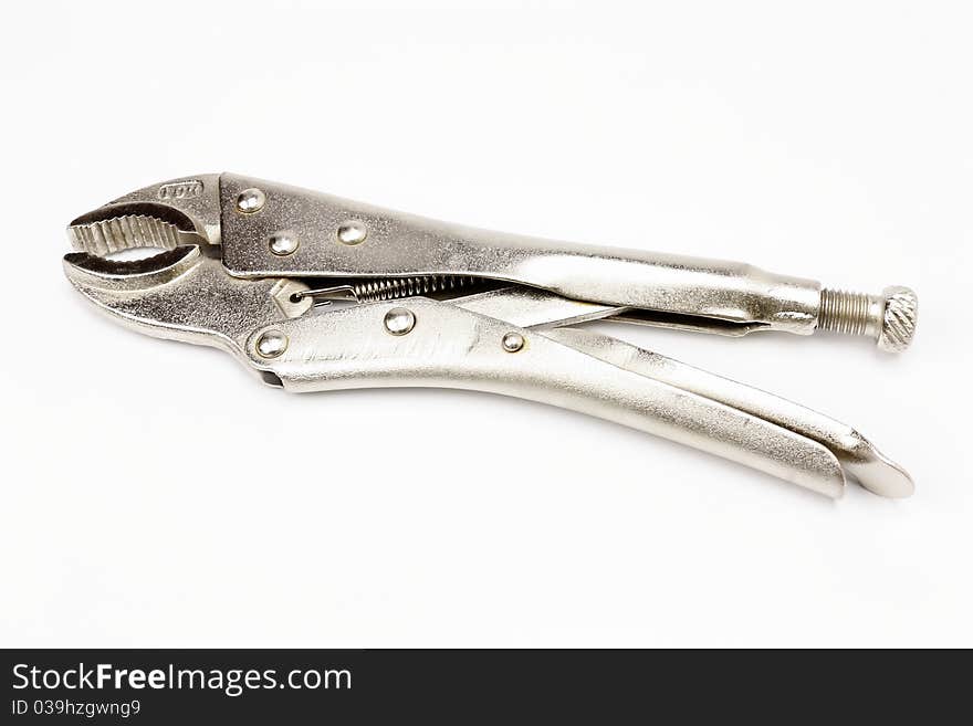 Pliers adjustable on a white background