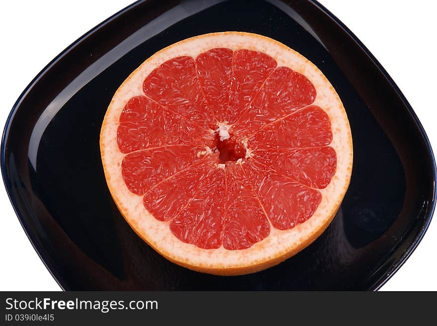 Ripe red grapefruit