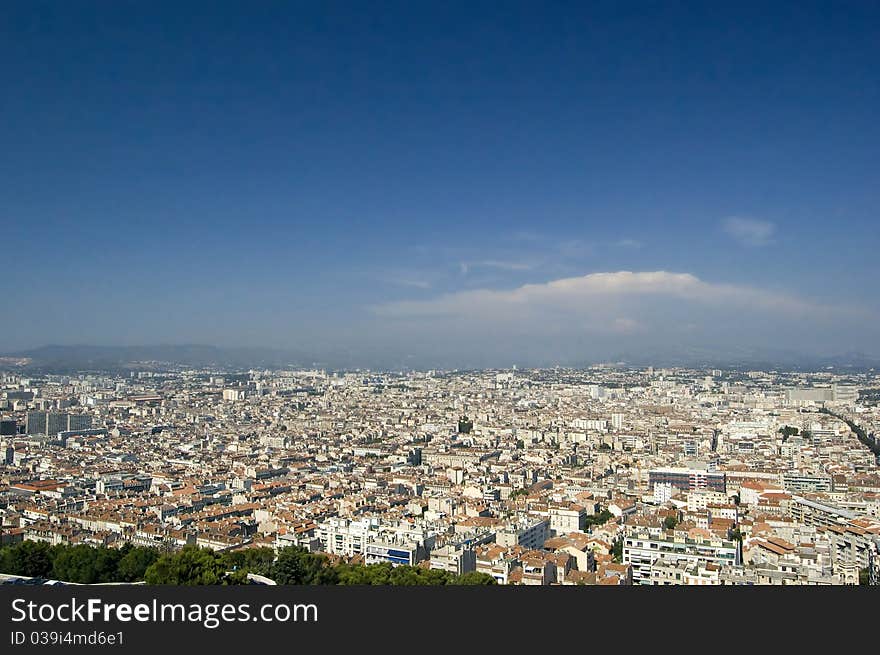 View from Notre-Dame de la Garde on Marseille