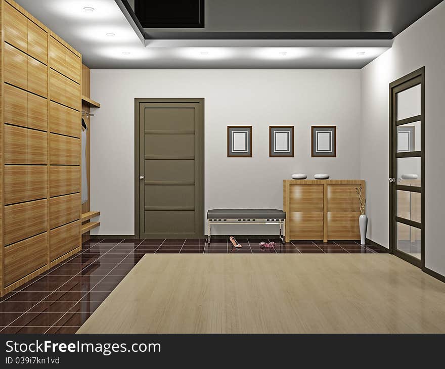 Hall with wardrobe