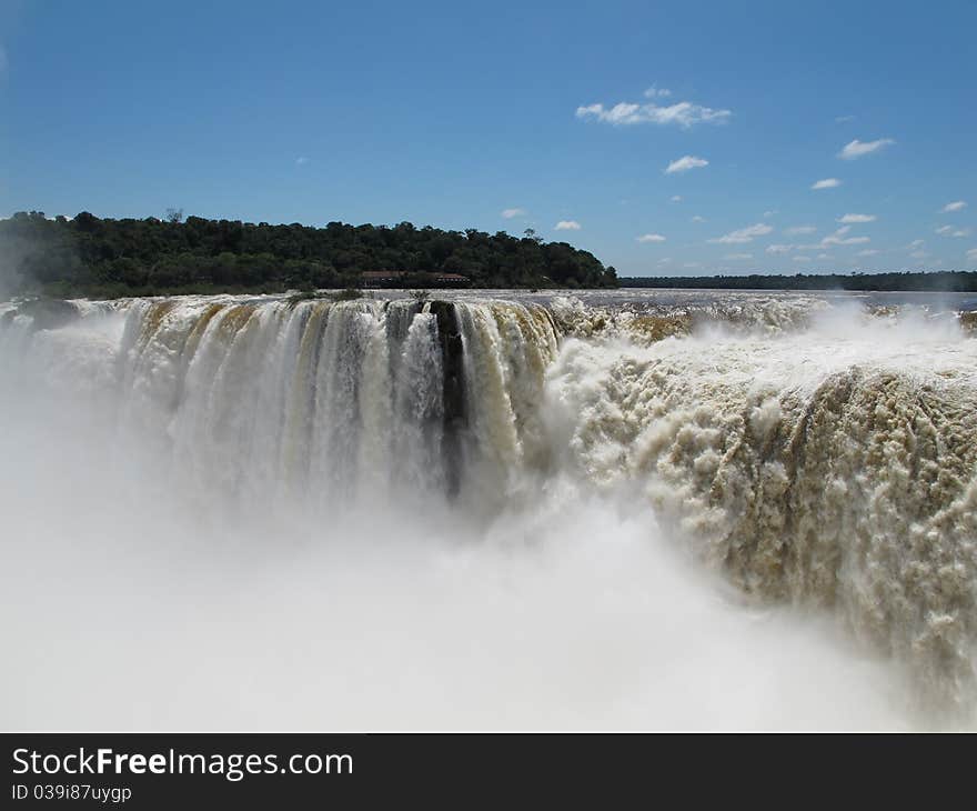 Iguassu Falls - view of devil's throat from the argentinian side.