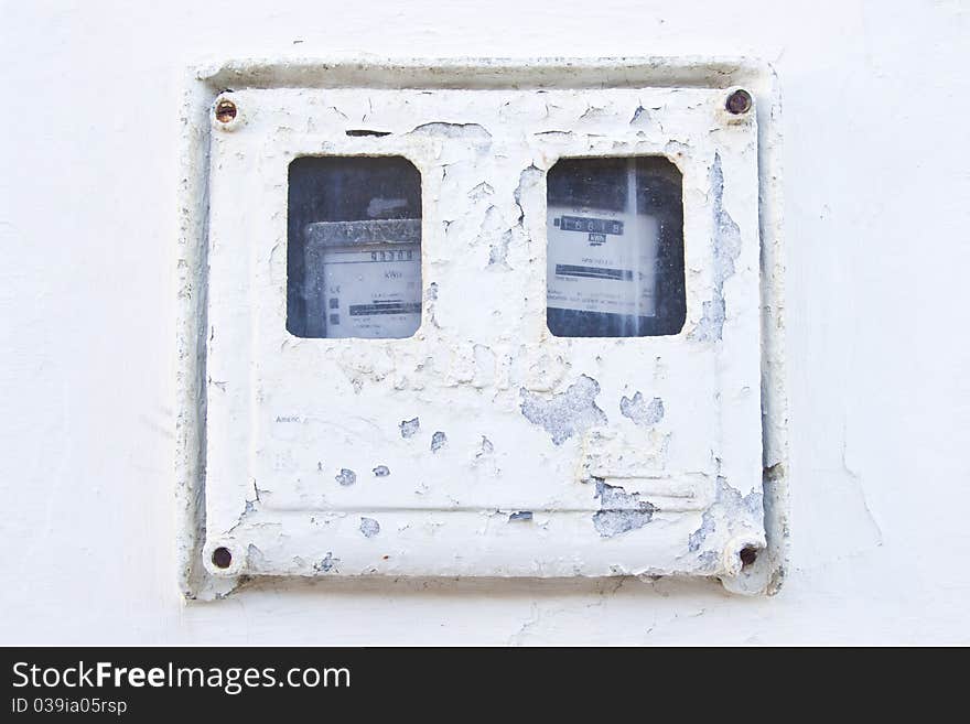 Electric box on one of the old fasades.