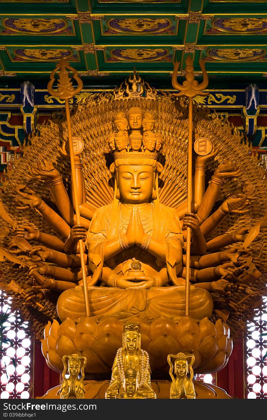 Buddha Statue In Wat-Leng-Noei-Yi2 At Thailand