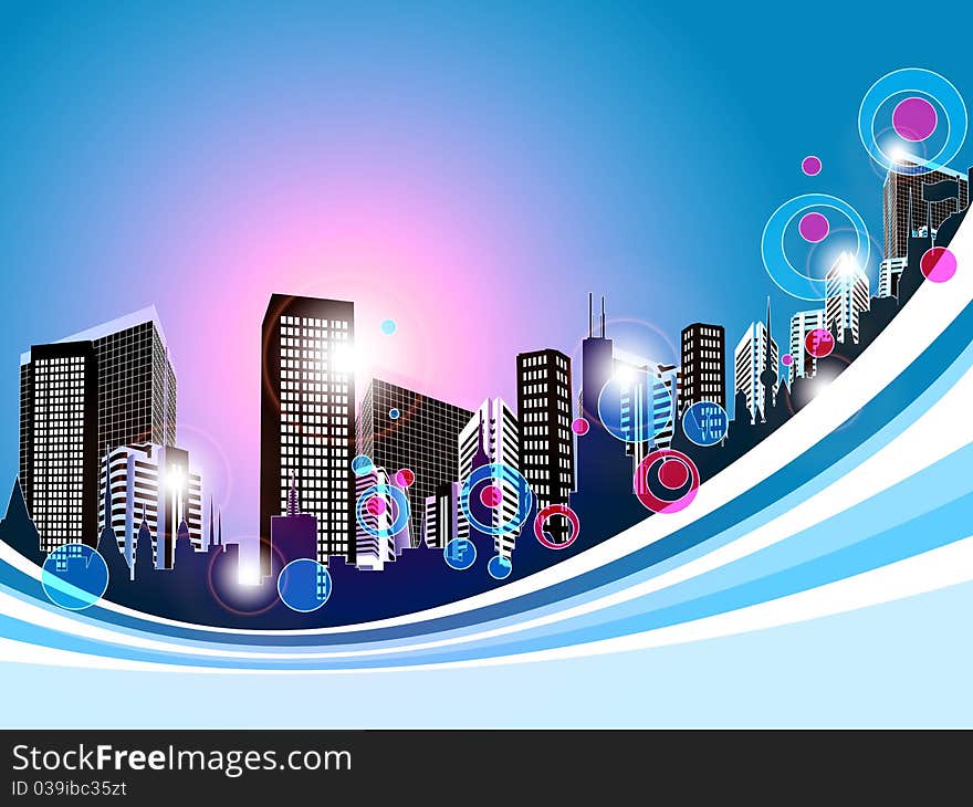 Cityscape background for your advert text