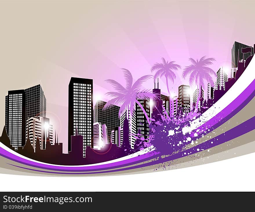 Cityscape background for your advert text