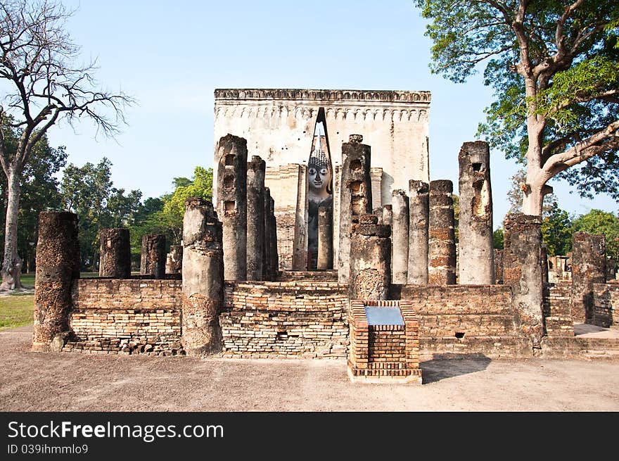 landscape of ajana wat chum sukhothai history park. landscape of ajana wat chum sukhothai history park