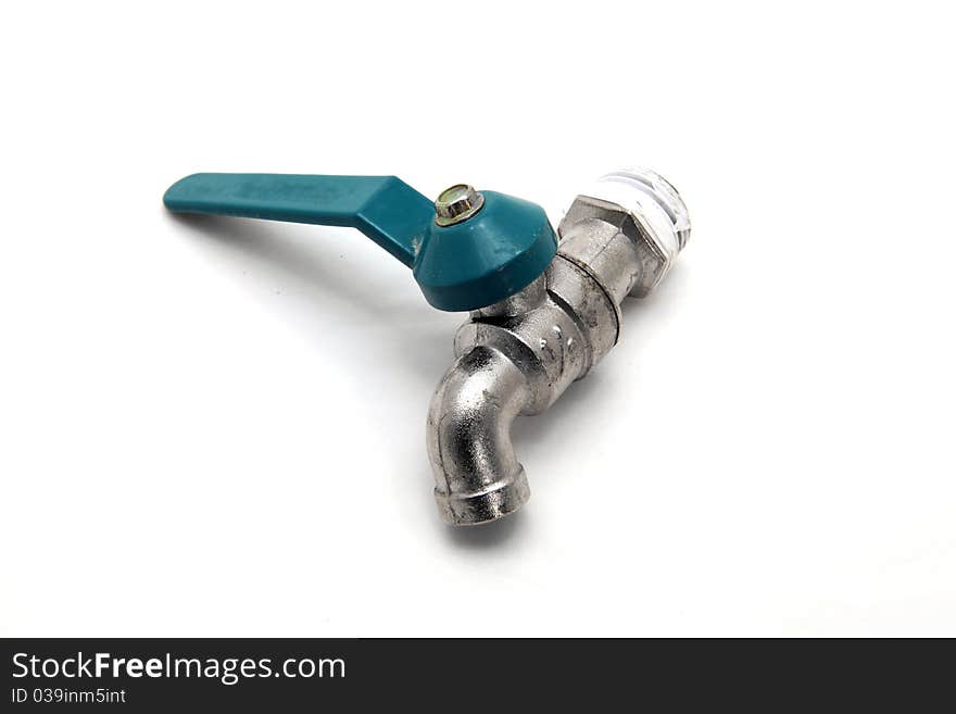 Isolated Water valve on white