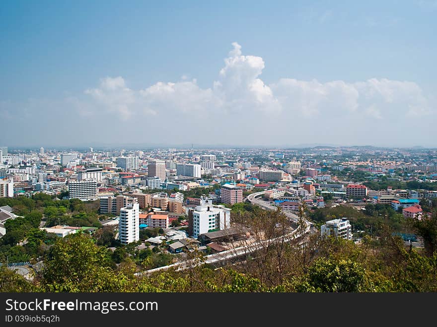 Pattaya City With Cloud.