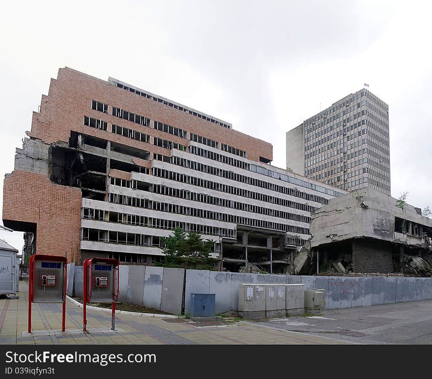 Disturbed building in Belgrad