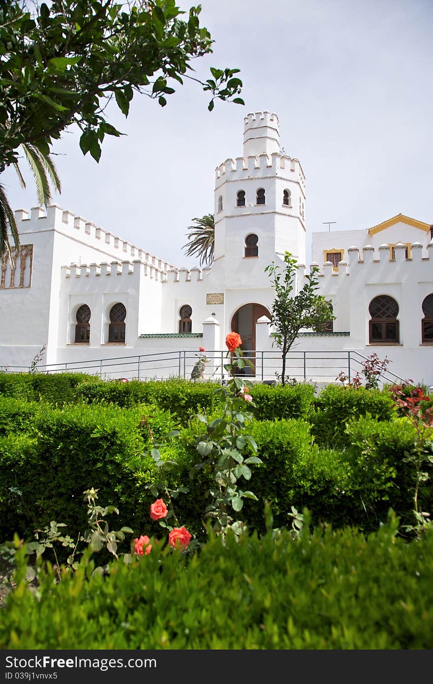 Public square at Tarifa village in Andalusia Spain. Public square at Tarifa village in Andalusia Spain