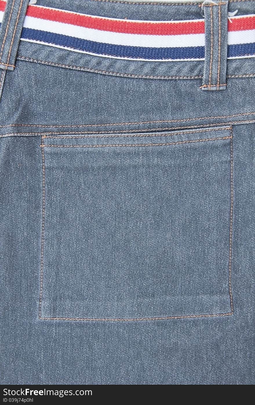 Back pocket of jeans