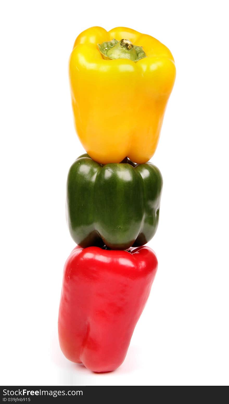 Studio photo of fresh peppers, isolated on white background. Studio photo of fresh peppers, isolated on white background