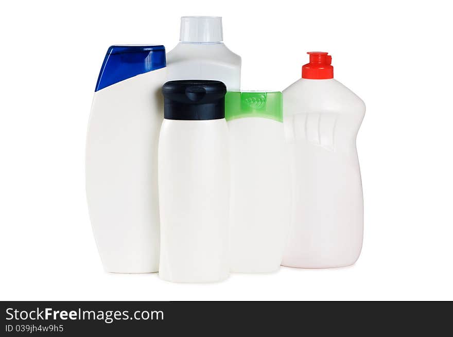 Plastic bottle isolated on a white