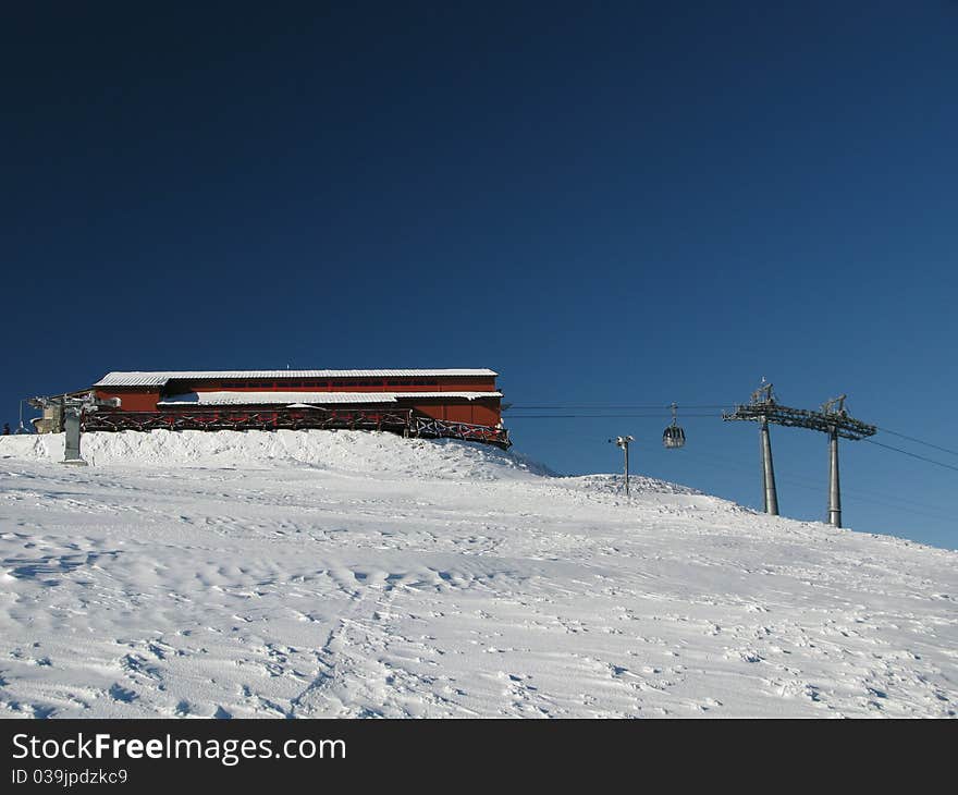 The ski area on mountains