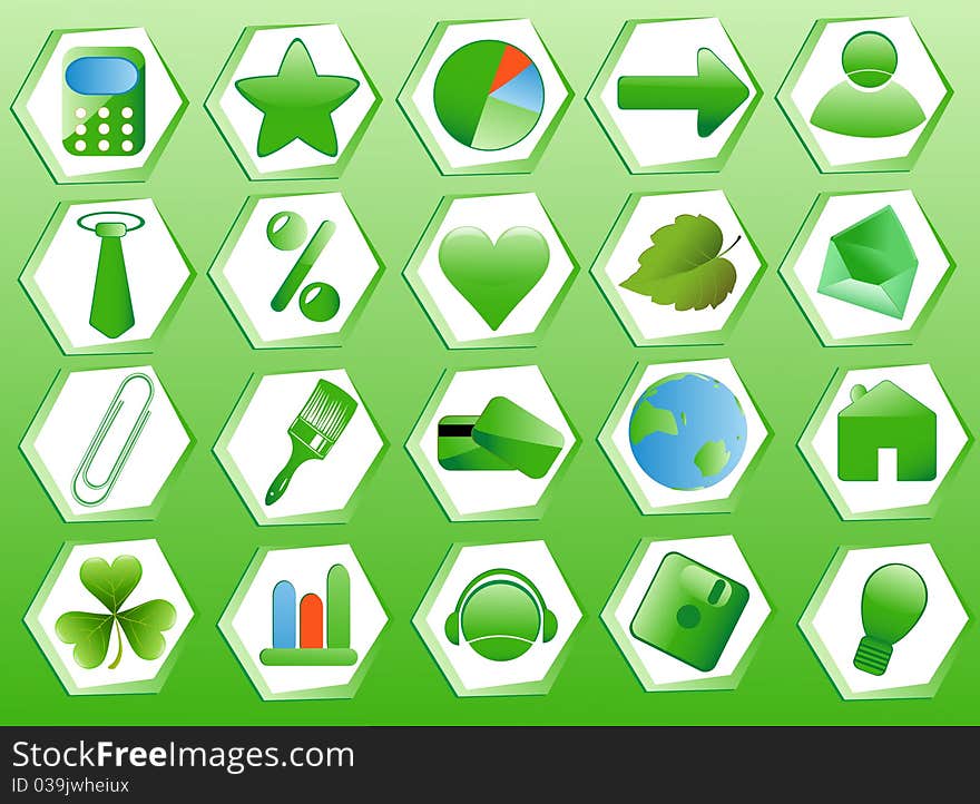 Set Green Icons