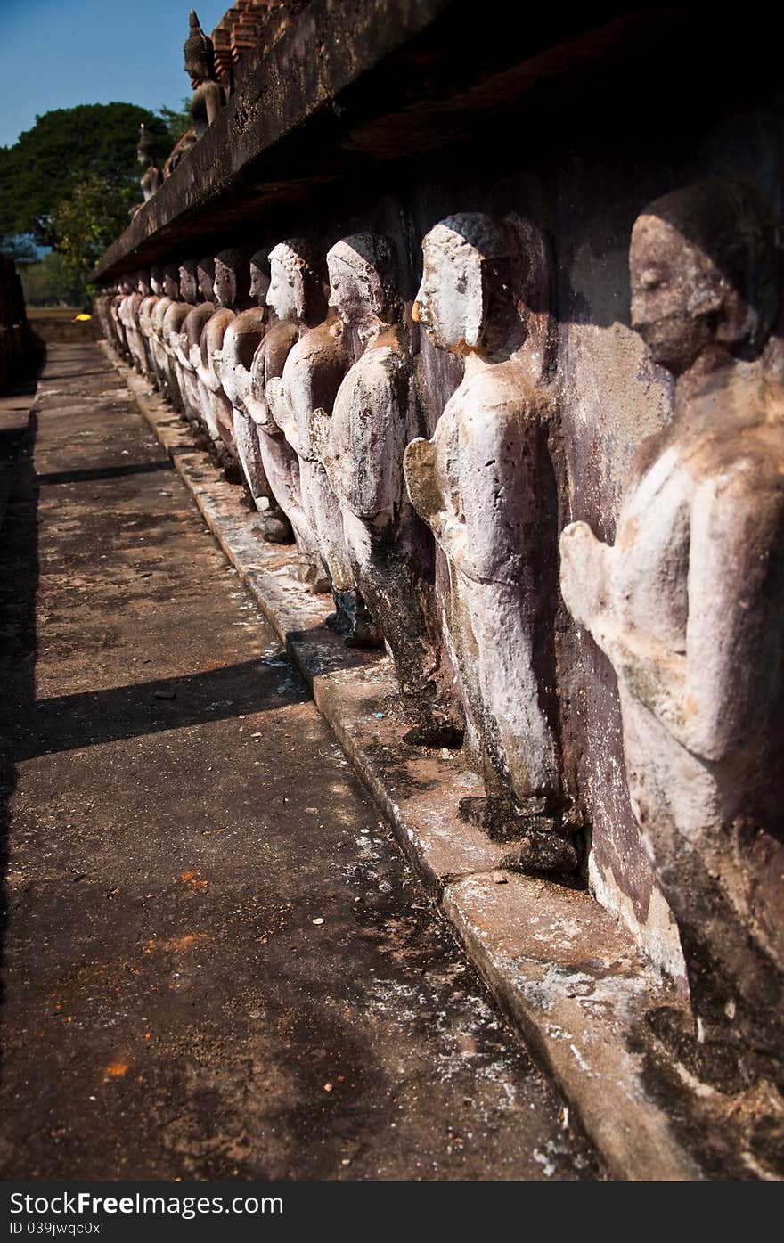 Wat mahatat sukhothai history park in thailand