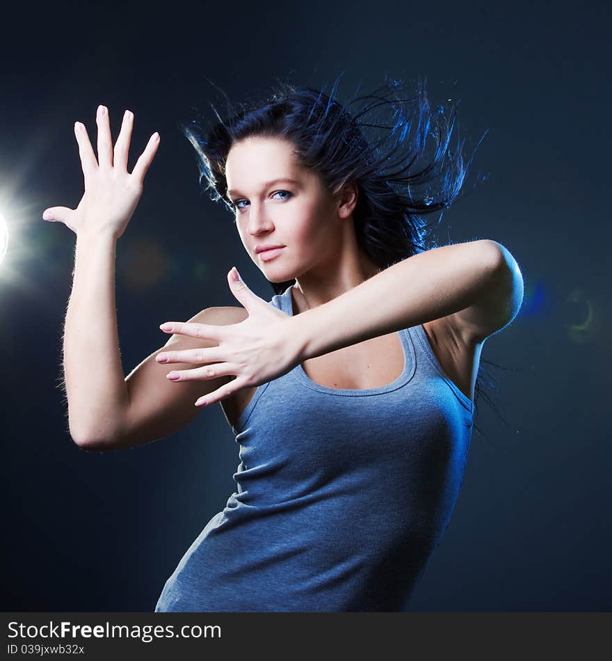 Girl enjoys music