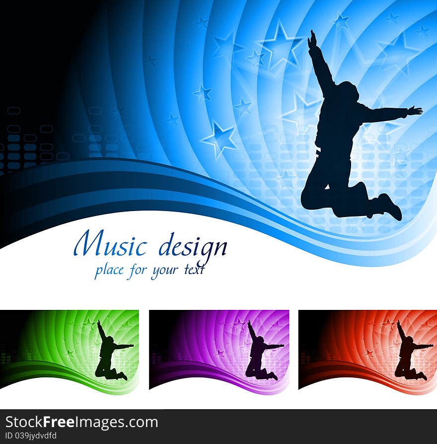 Vector illustration of abstract music design. Eps 10. Vector illustration of abstract music design. Eps 10