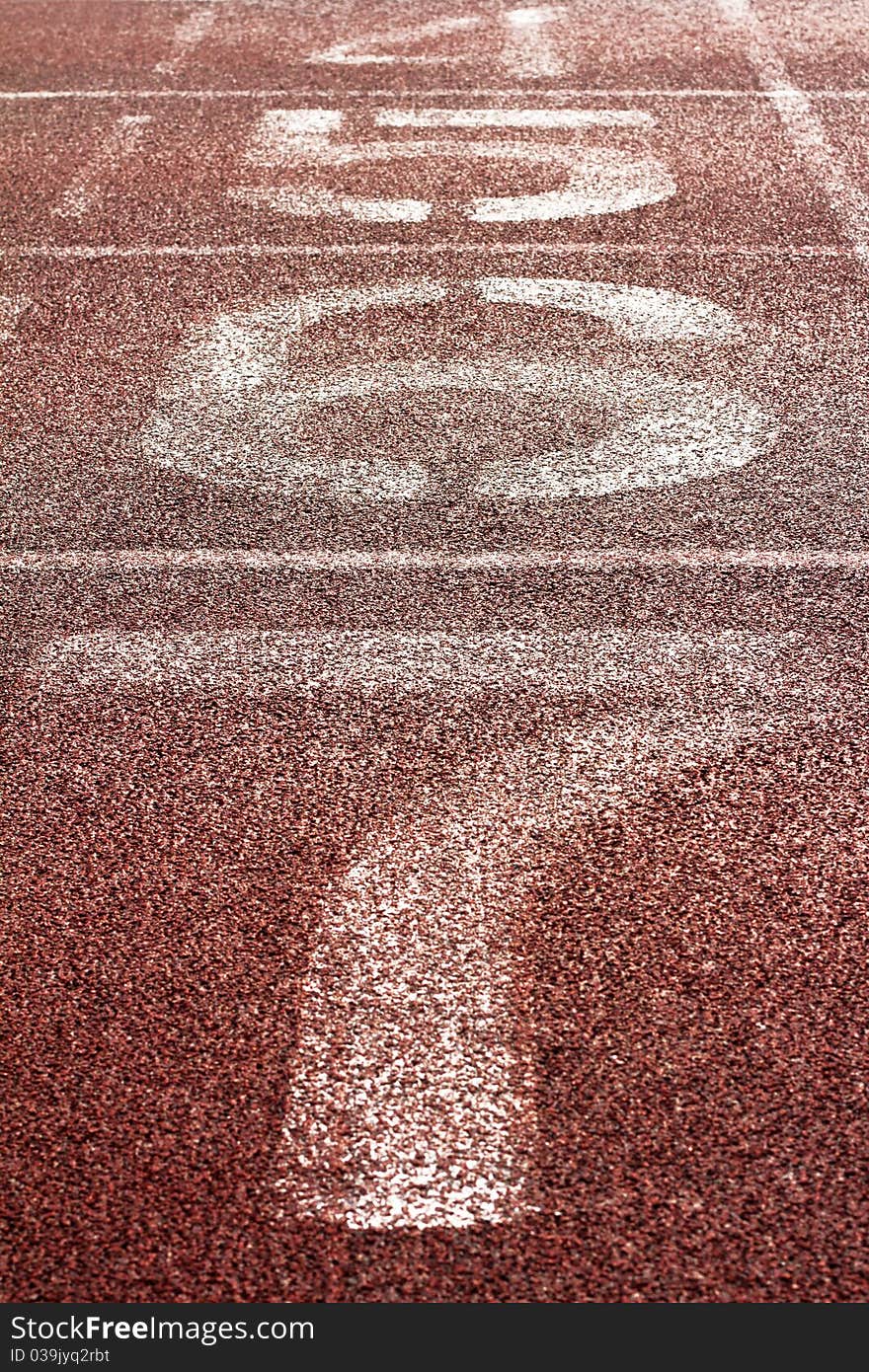 Number On A Running Track