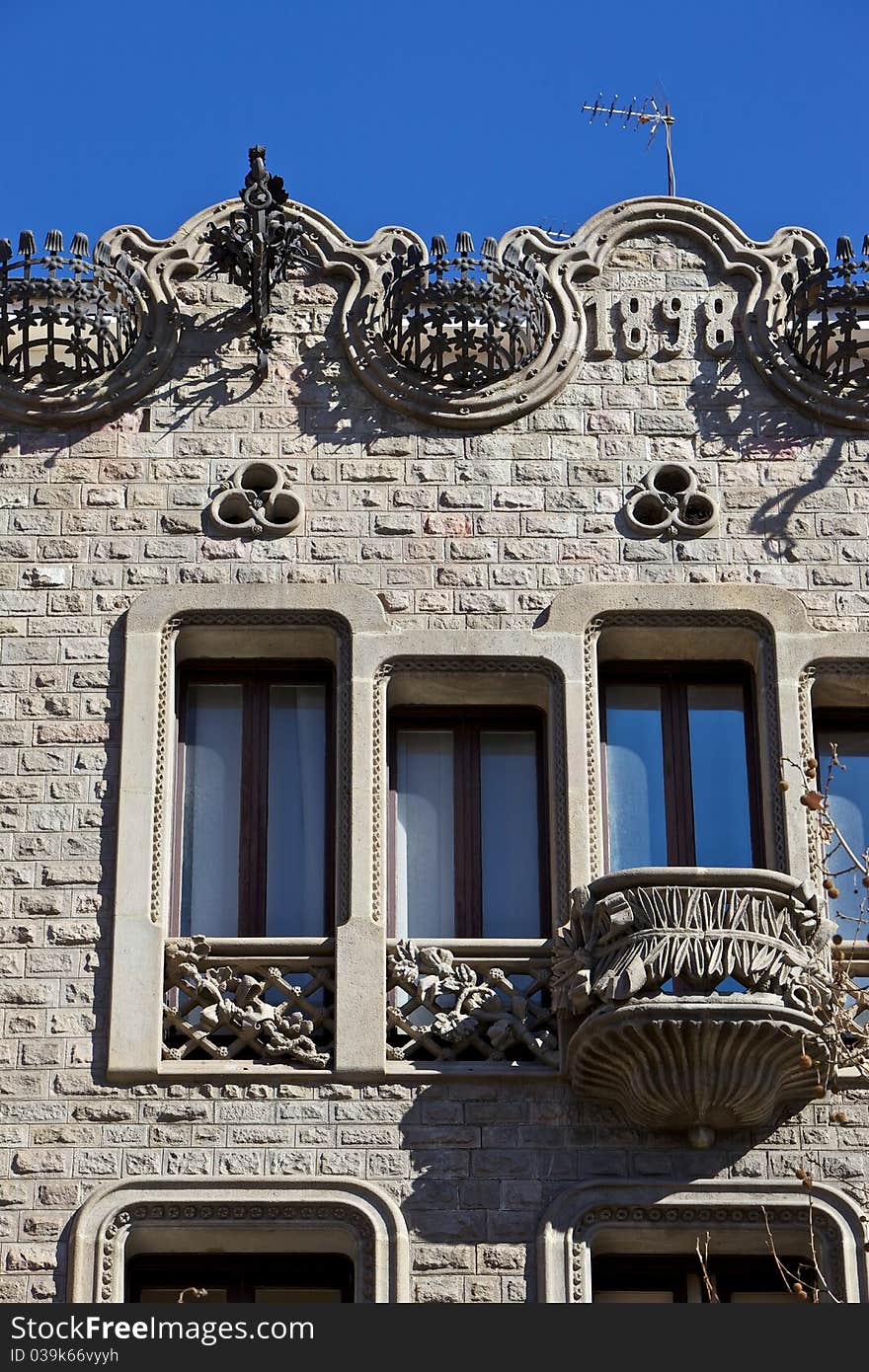 Traditional architecture in Barcelona, Spain. Traditional architecture in Barcelona, Spain