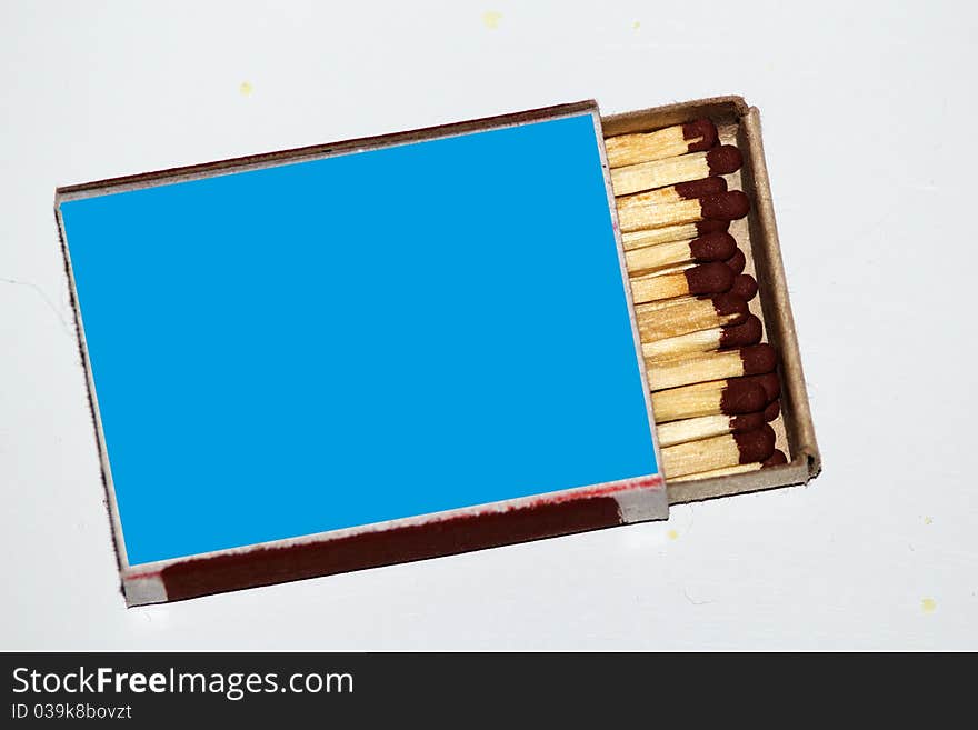 Matches   box   tree  phosphorus  isolated on the white