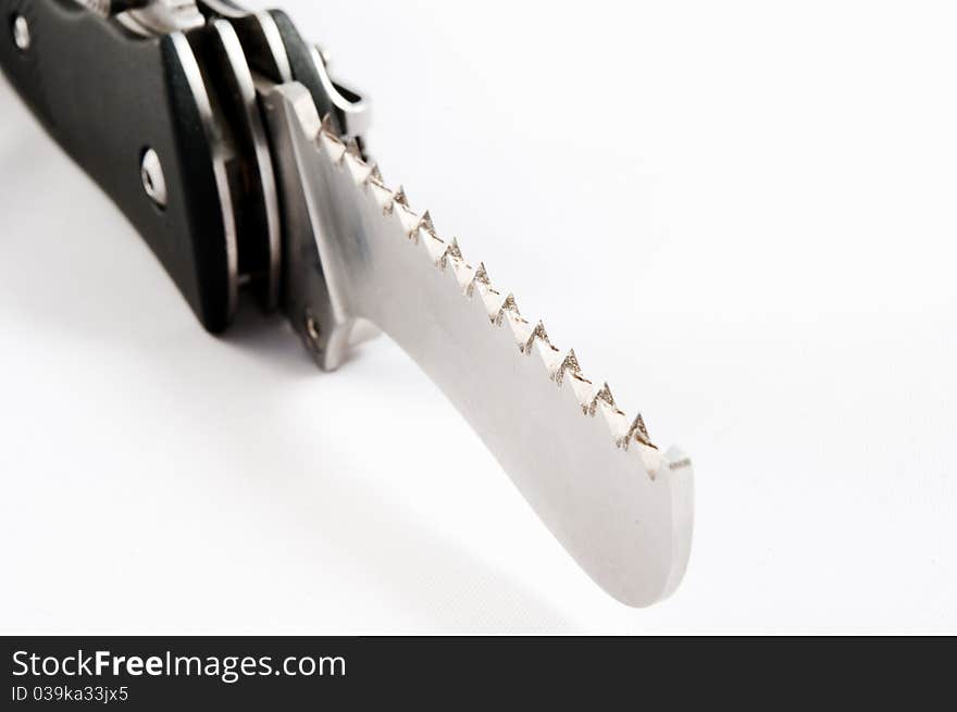 Pocket knife on a white background. Pocket knife on a white background