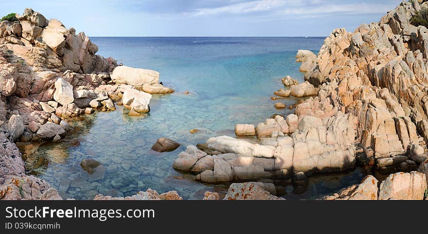 Rocks on the sea in Porto Massimo La Maddalena in Sardinia Island. Rocks on the sea in Porto Massimo La Maddalena in Sardinia Island