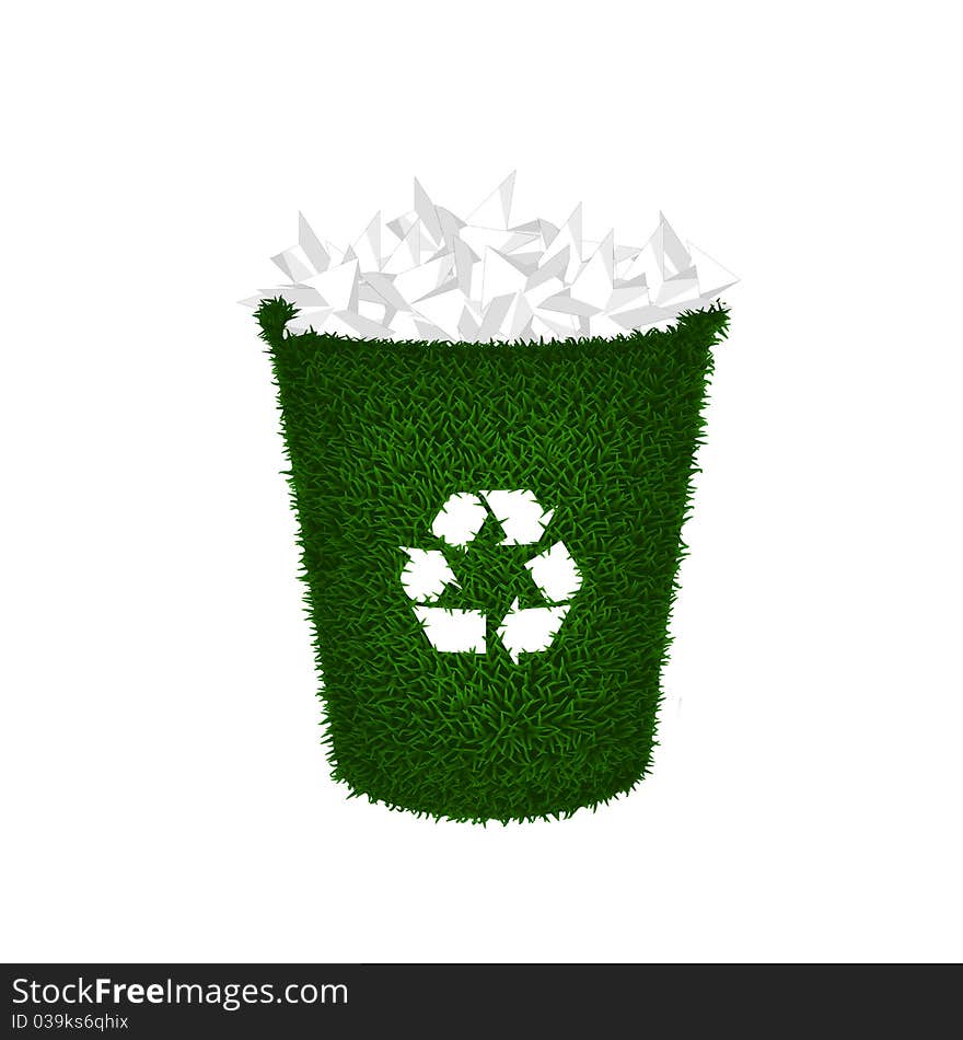 Recycle container, wastepaper, trash