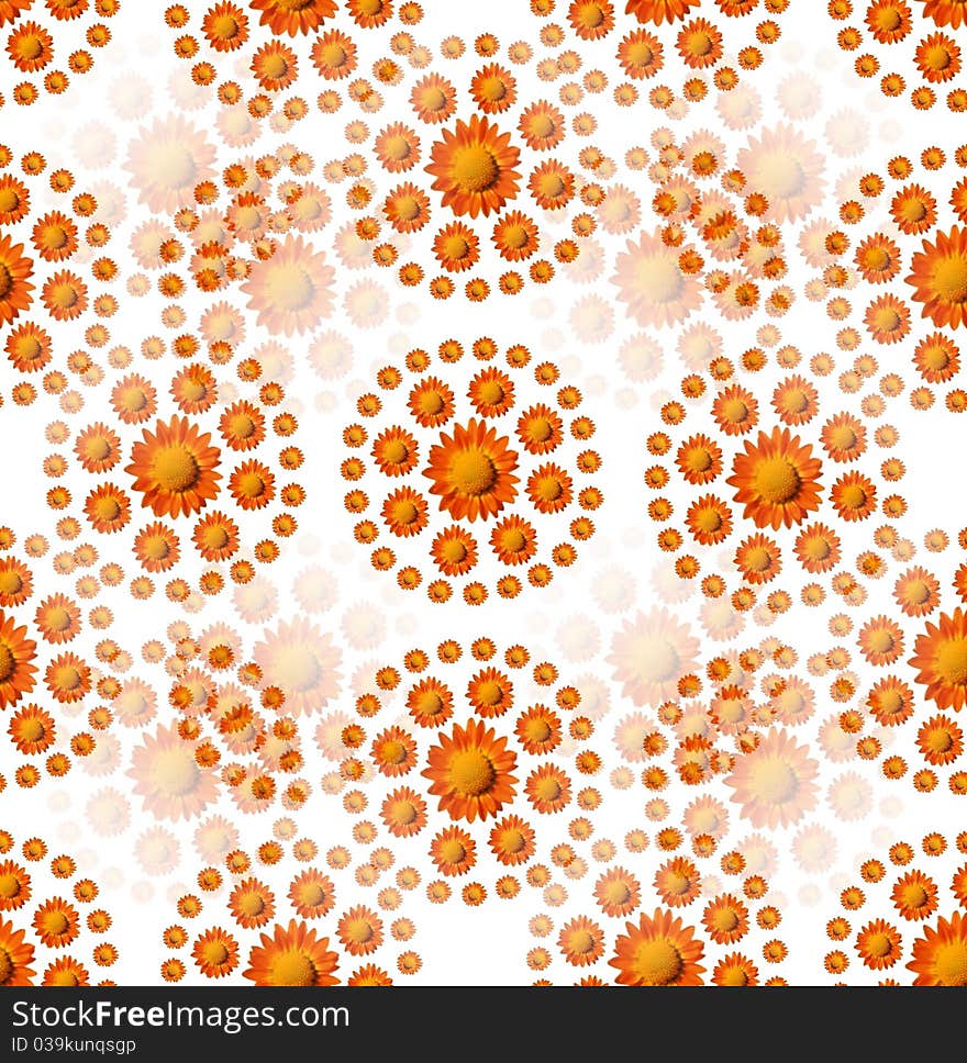 Orange Flower Pattern