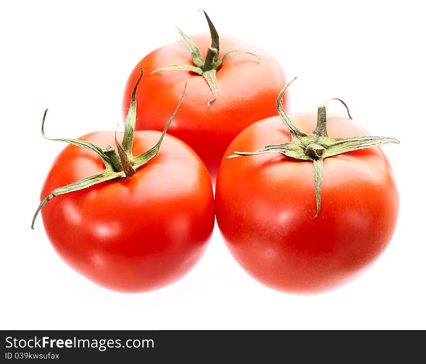 Red tomato. Isolated on white background