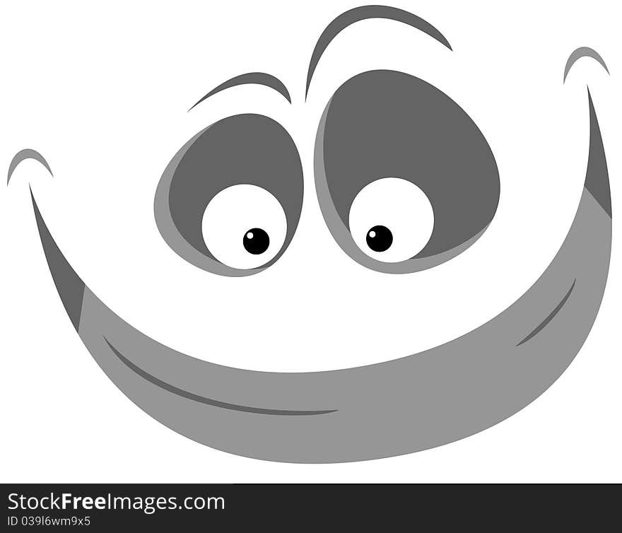 The cheerful person. The Vector illustration