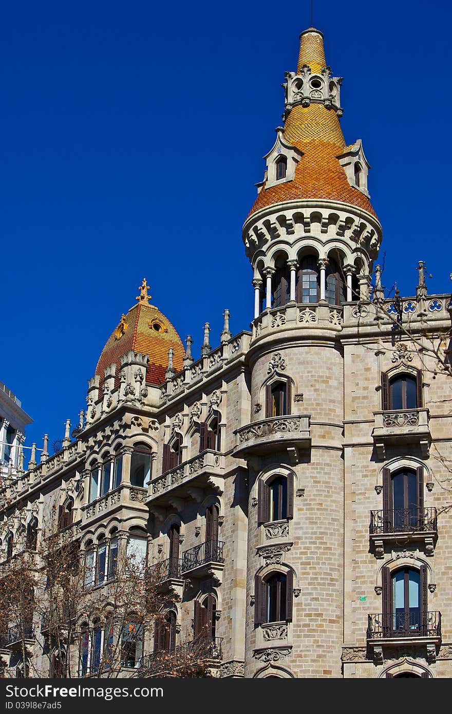 Traditional architecture in Barcelona, Spain. Traditional architecture in Barcelona, Spain