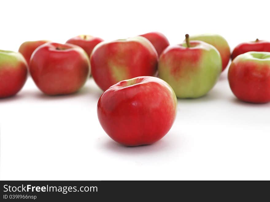 Apples on white background. Isolated apples.