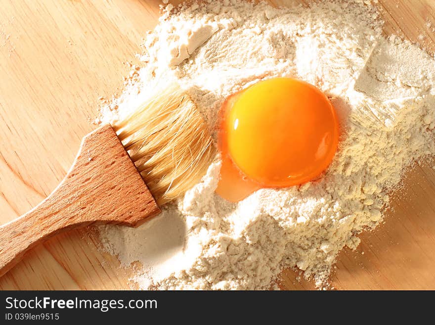 Kitchen utensil. Set of kitchen utensil made from wood.