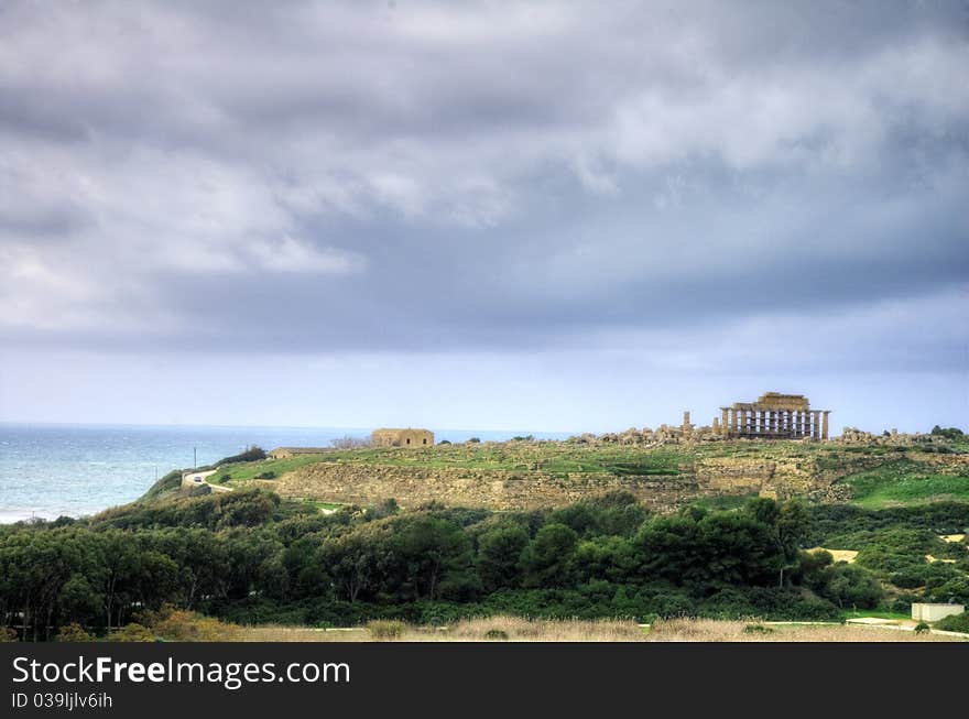 High Dynamic Range image of the temples of Selinunte. High Dynamic Range image of the temples of Selinunte