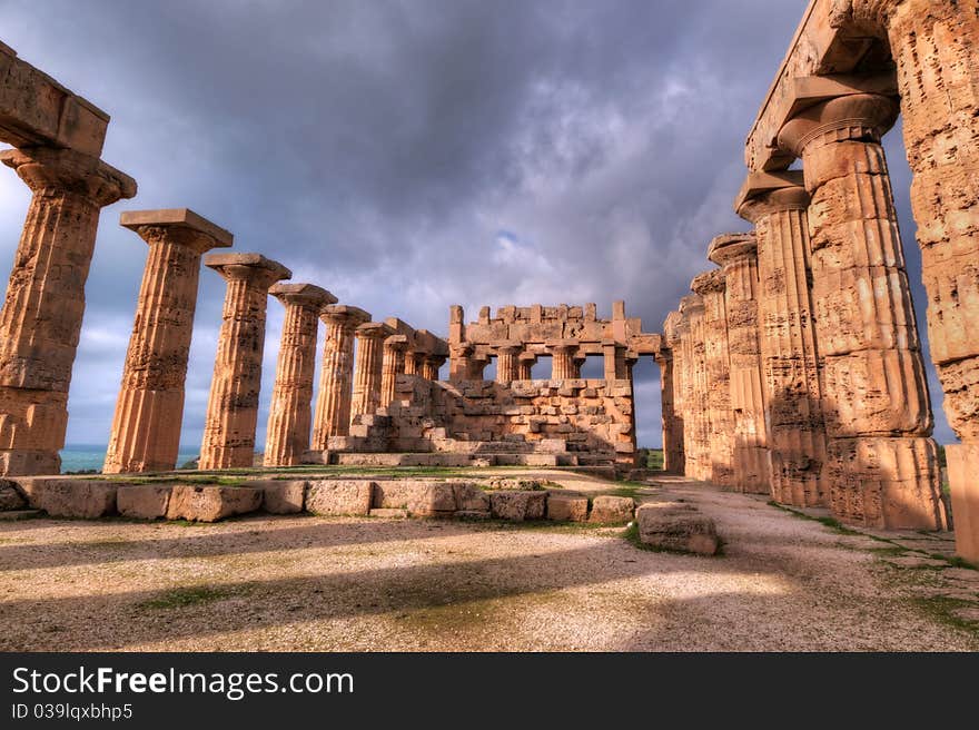 High Dynamic Range image of the temples of Selinunte. High Dynamic Range image of the temples of Selinunte