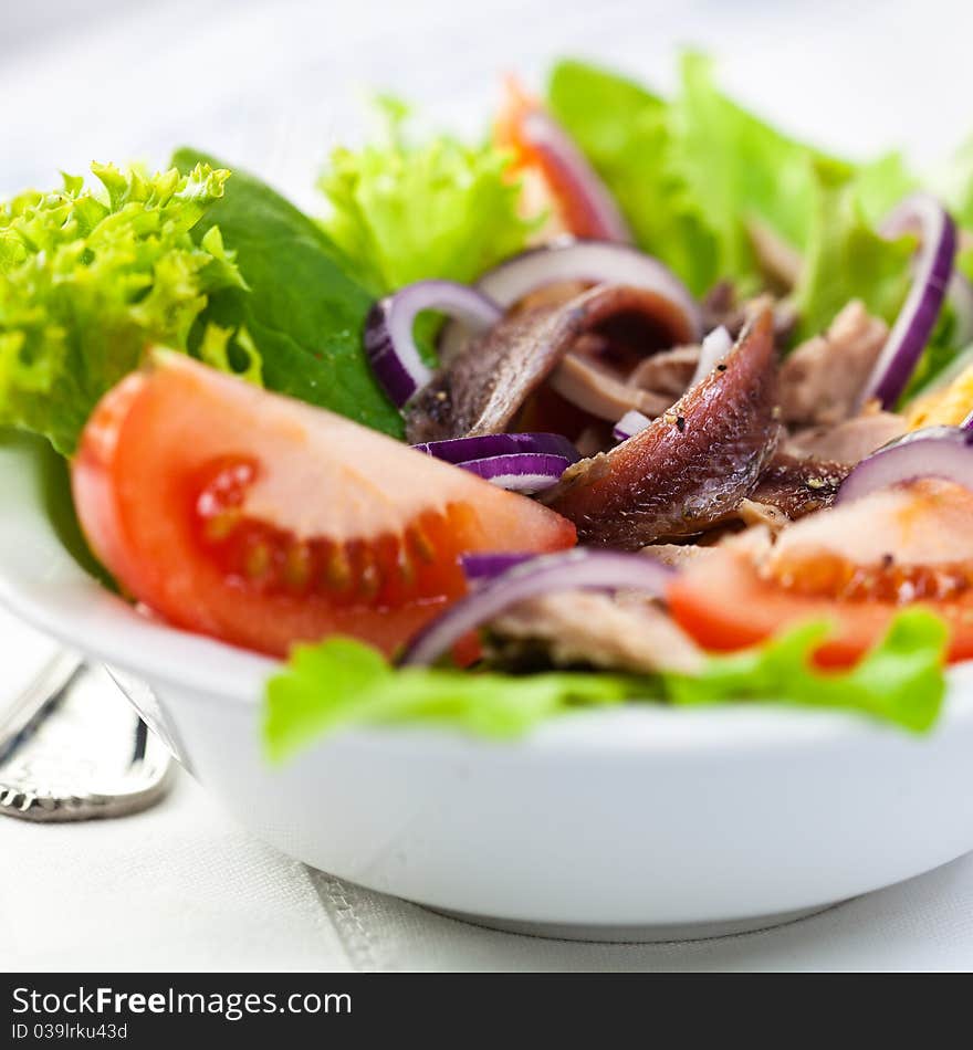 Vegetable Salad With Anchovy