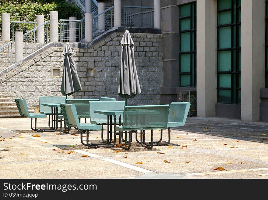 Chairs In A Modern Garden