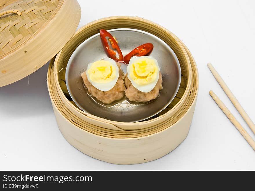 Chinese steamed dimsum egg