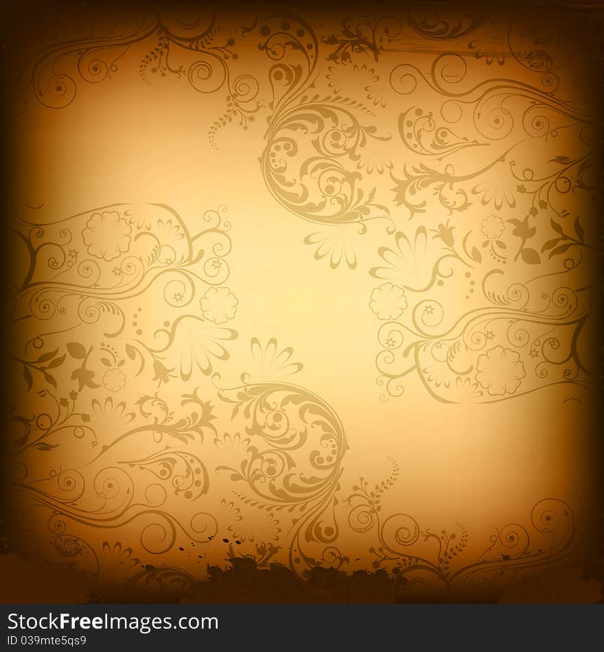 Illustration of abstract floral background