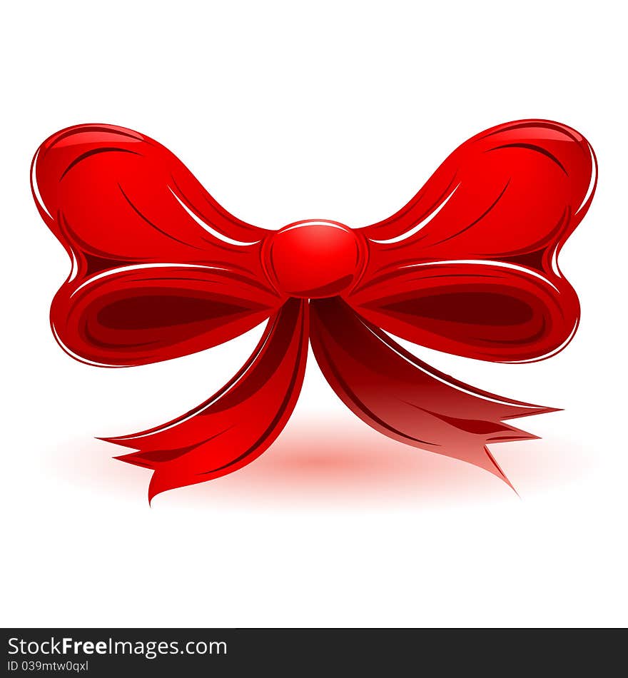 Illustration of abstract ribbon on white background
