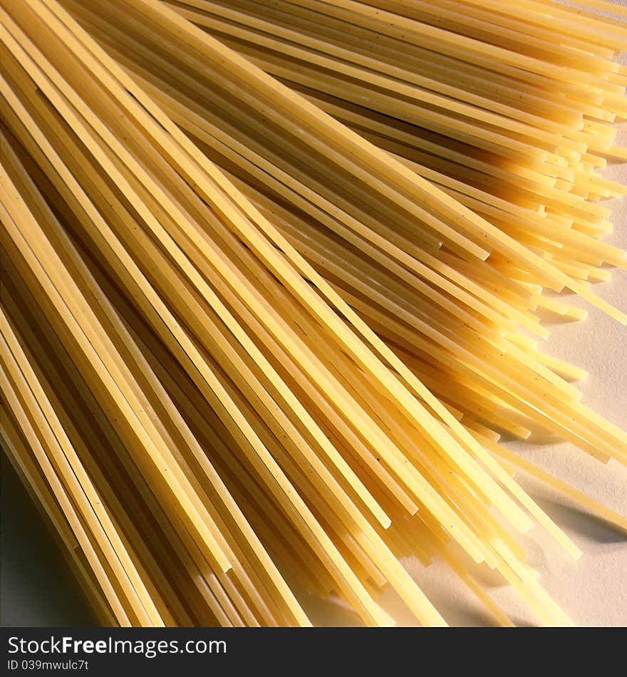 Spaghetti pasta on the desk. Spaghetti pasta on the desk