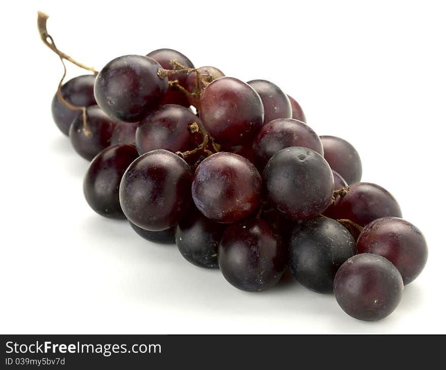 Bunch of black grapes isolated